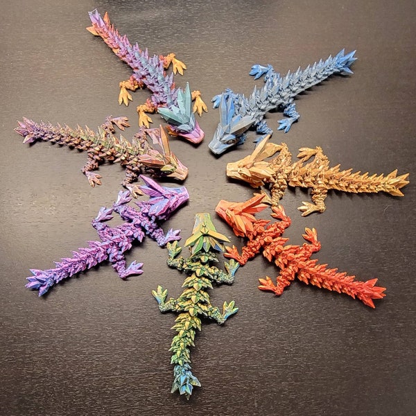 Crystal Dragon Fidget Toy 3D Printed