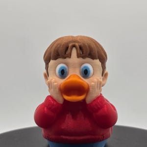 Screaming Holiday Boy Duck | Funny Jeep Duck Collectible | 3D Printed Christmas Dashboard Buddy | Nostalgic Ducking Toy | Stocking Stuffer