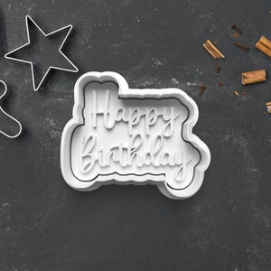 Cookie Cutter & Stamp- Happy Birthday!