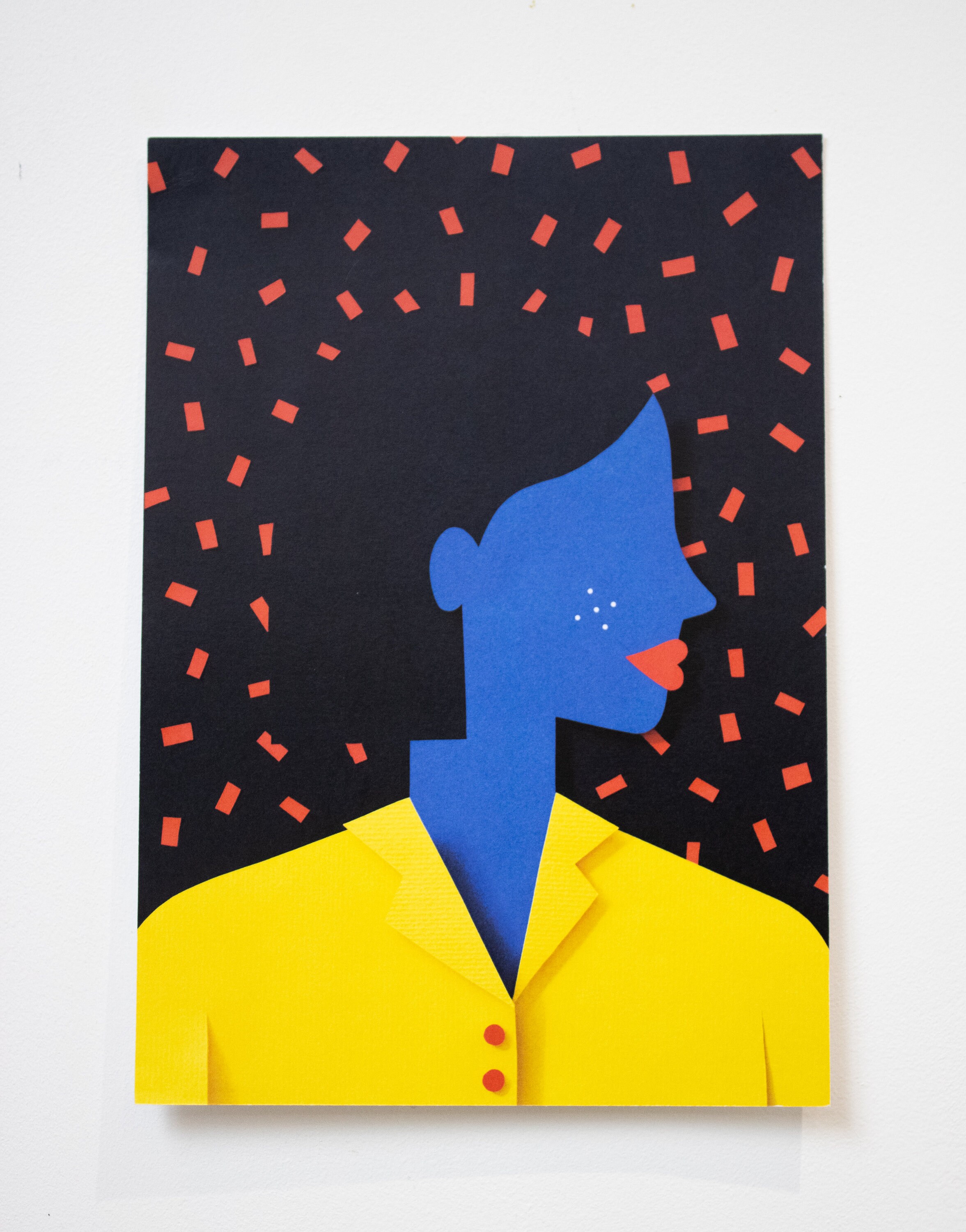 Affiche Noire La Tête en Fête