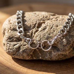 Hand in Hand Necklace, Silver Hand Necklace, Hold On To Hope Jewelry, Friendship Gift, Chunky Chain Necklace, Gift for Her image 8