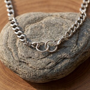 Hand in Hand Necklace, Silver Hand Necklace, Hold On To Hope Jewelry, Friendship Gift, Chunky Chain Necklace, Gift for Her image 7