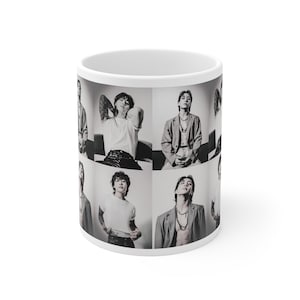 Jungkook Ceramic Mug 11oz, JK Seven Mug, BTS Mug,  Black & White