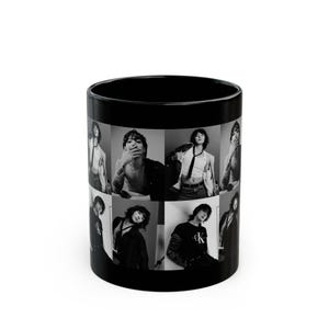 Tazza da caffè Jungkook, tazza da caffè BTS, tazza nera JK da 11 once