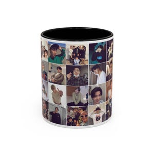BTS OT7 Accent Coffee Mug, 11oz, BTS mug, Hot Chocolate mug, Tea mug