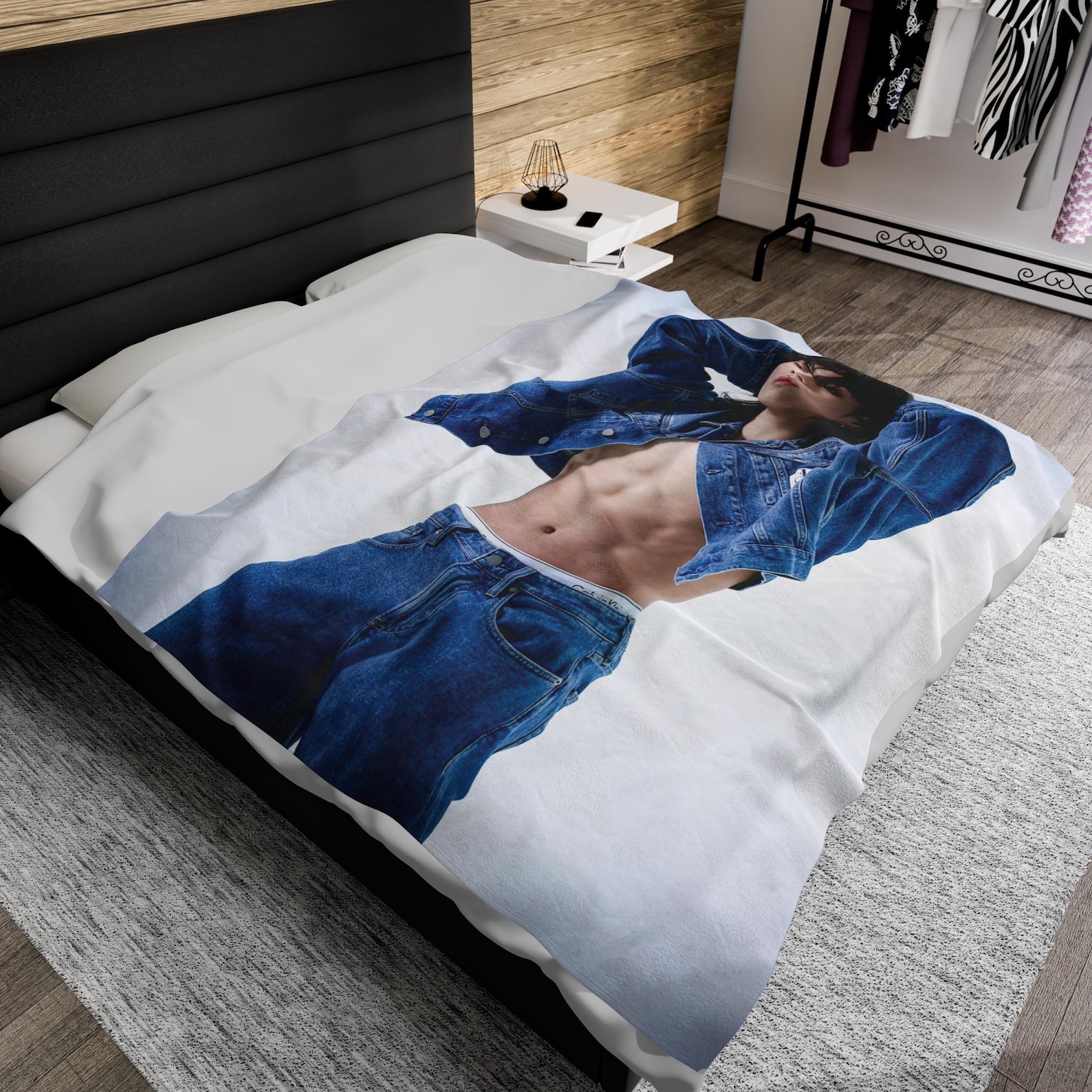 WAVESTEEᵀᴹ BTS Jungkook Plush Blanket – Cozy Home Decor for True Army Fans main image 1