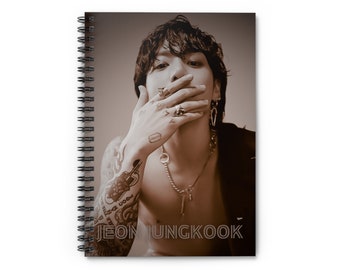 Jungkook Spiralblock - Liniertes Notizbuch, BTS Notizbuch, JK Notizbuch