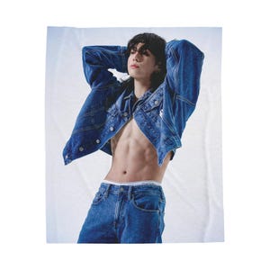 BTS Jungkook Blanket, Jungkook Blanket, BTS Cozy Blanket, BTS Gift, Velveteen Plush Blanket