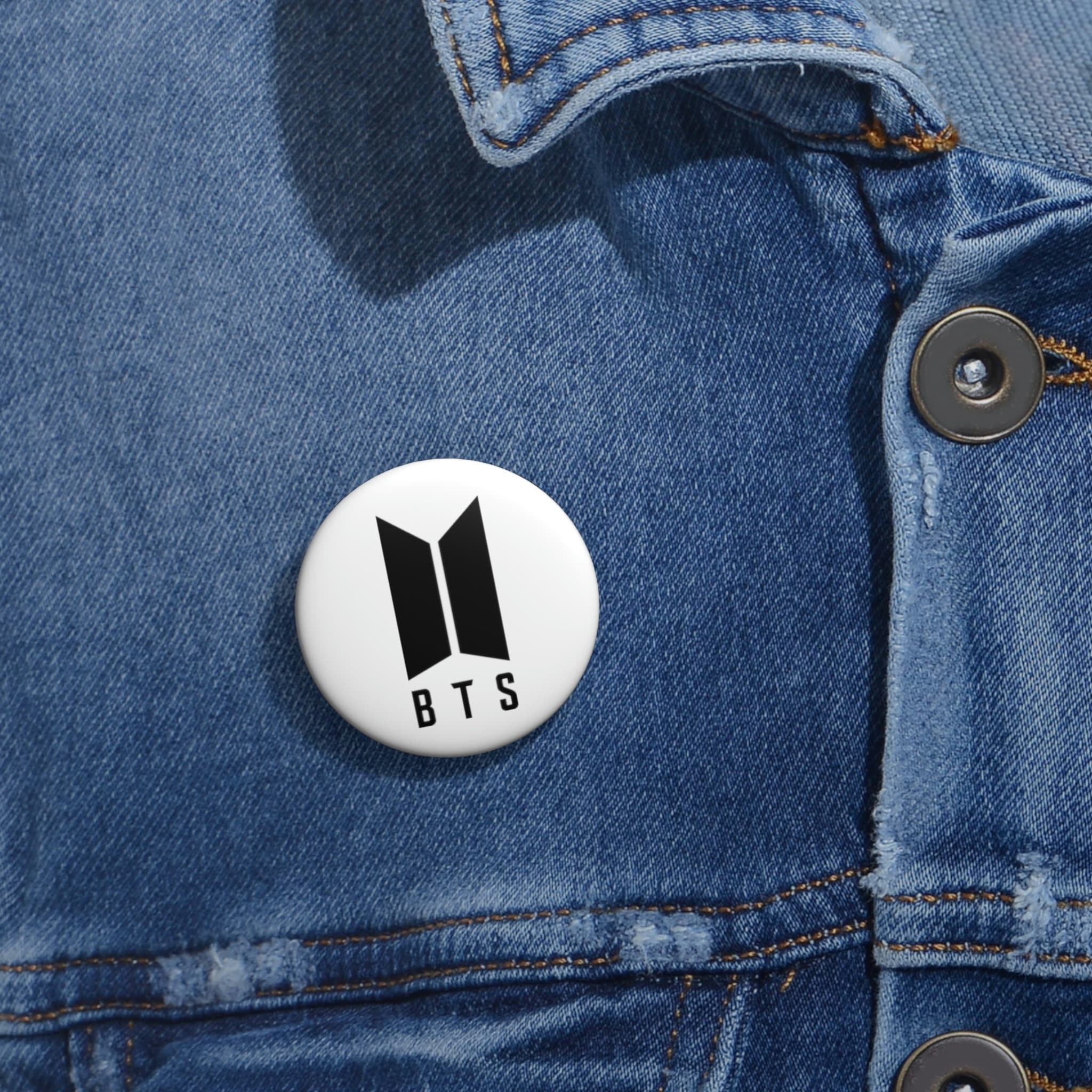 Bts Pin Bts Logo Pin Button Bts Backpack Pin Etsy