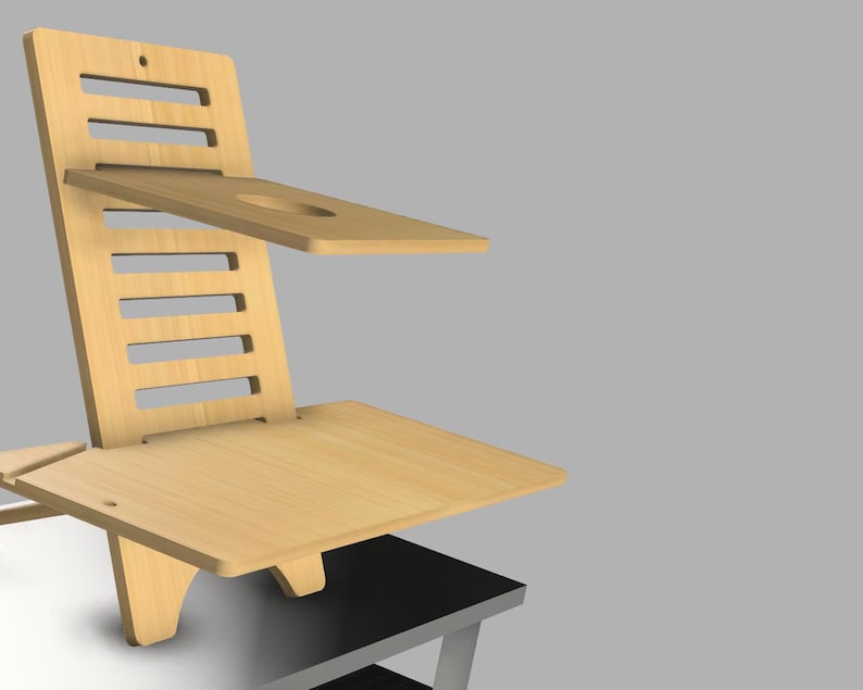 Laptop Stand Dxf File Laptop Sit Stand Adjustable Work Etsy México