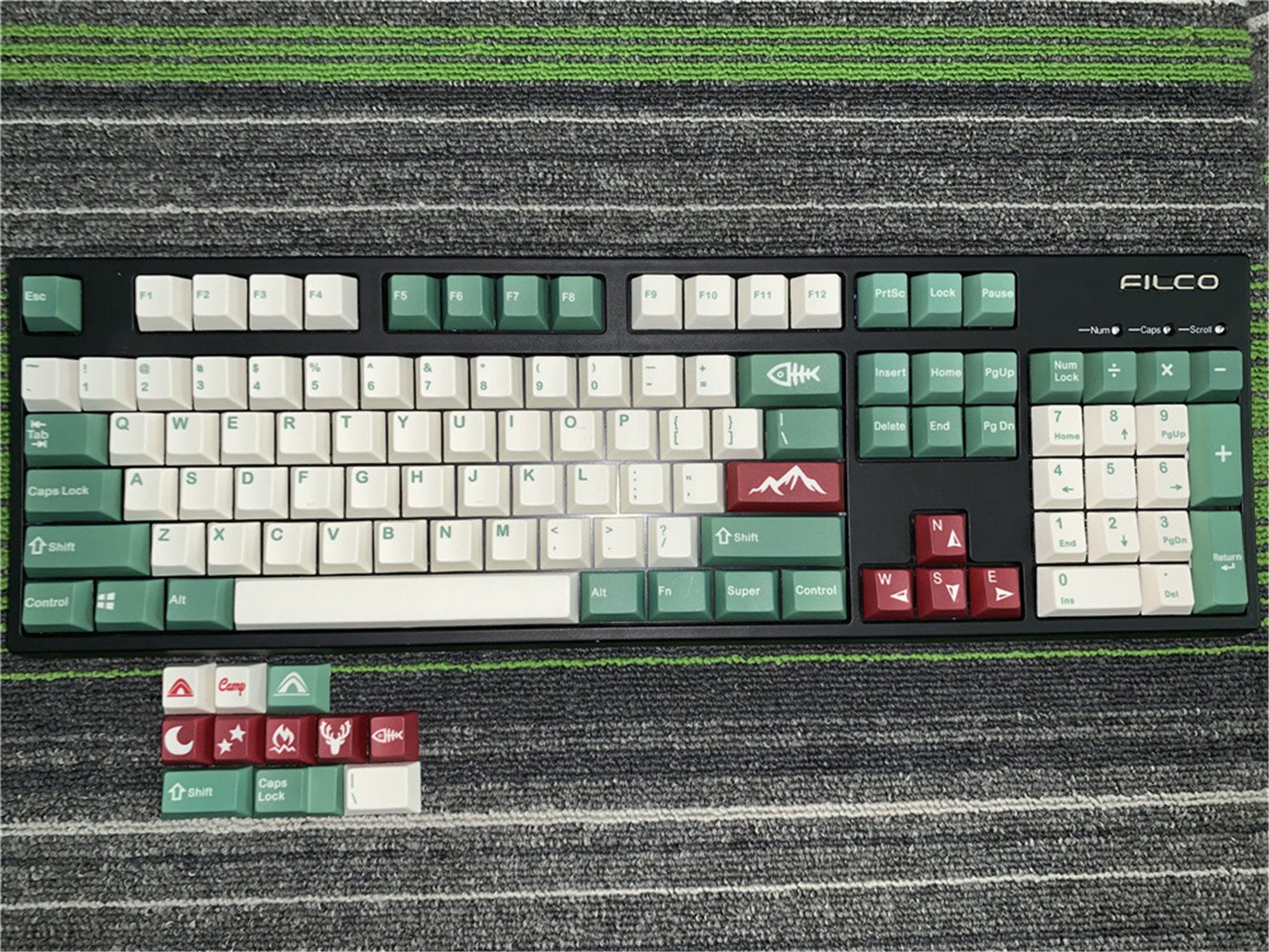 Camping Keycaps Cherry Profile Keycaps Green Keycap Set 110 Etsy