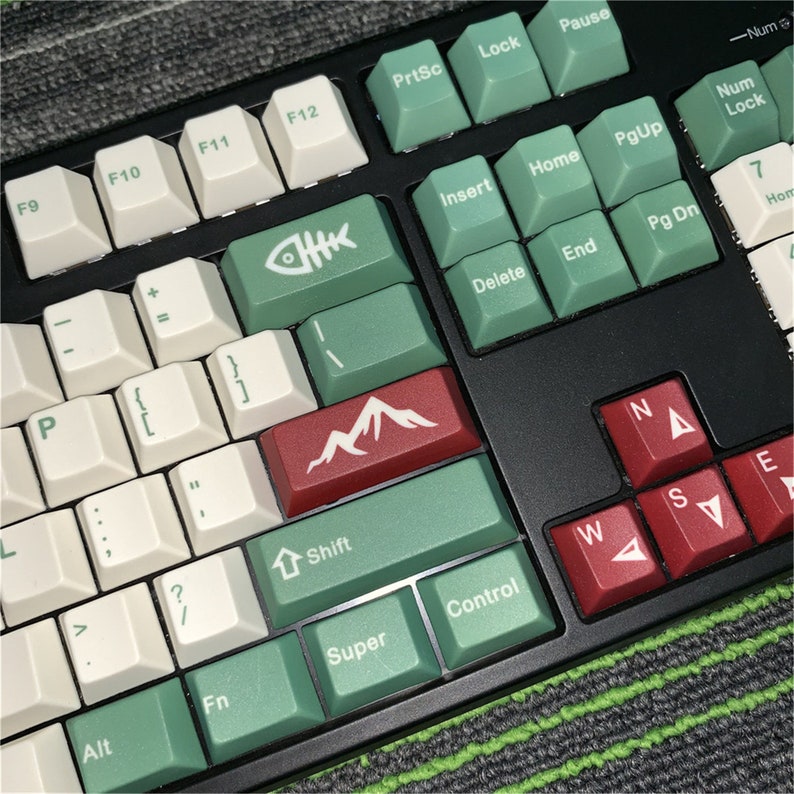 Camping Keycaps Cherry Profile Keycaps Green Keycap Set 110 Etsy Schweiz
