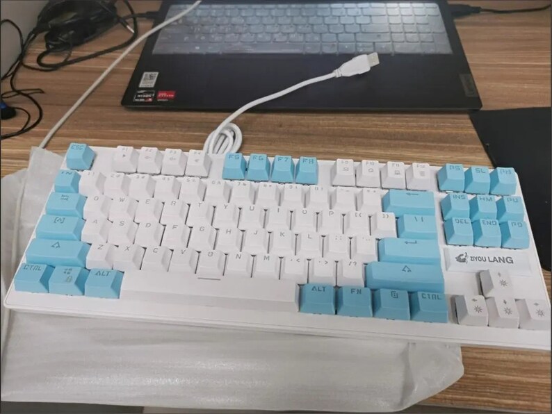 Pastel Lighting Keyboard 87 Keys USB Wired Gaming Keyboard Etsy