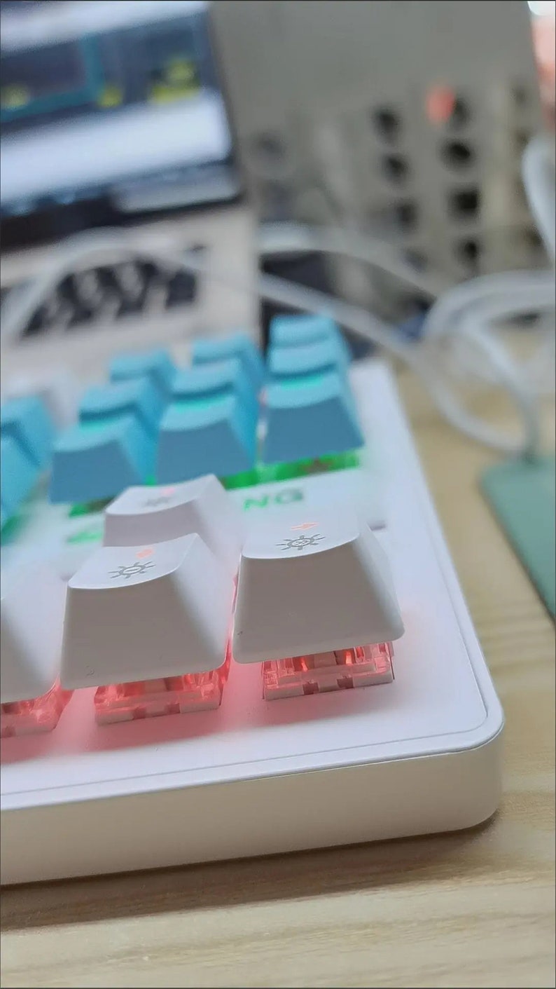 Pastel Lighting Keyboard 87 Keys USB Wired Gaming Keyboard Etsy