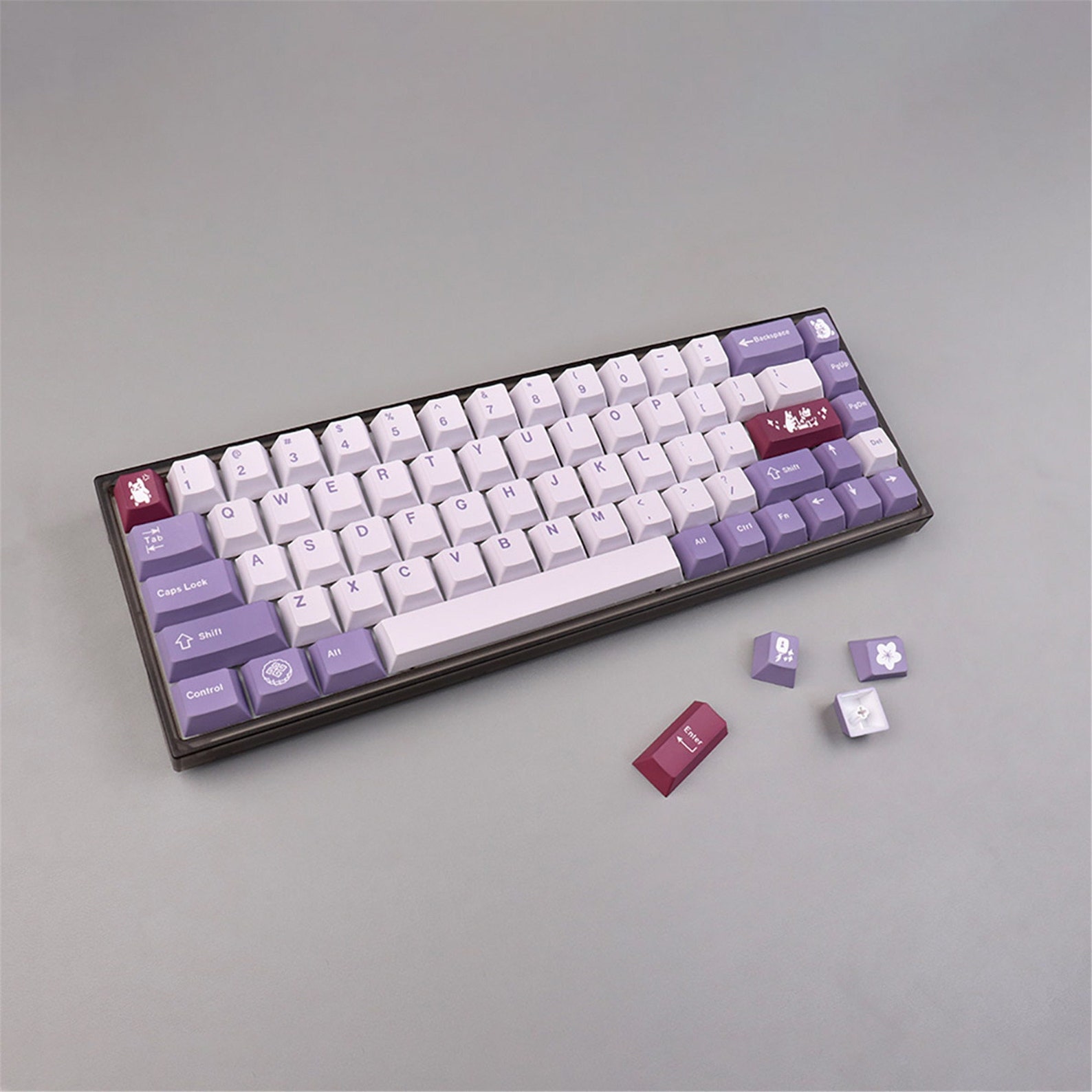 Purple Bunny Keycaps Set GMK Keycaps Cherry Profile Keycap Etsy Canada