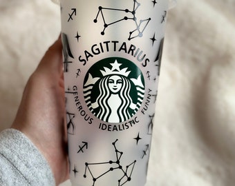 Personalised Star Sign Starbucks inspired cold cup