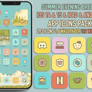 Fits iOS 18 - 293 Cottagecore Icons For IOS And Android, Aesthetic App Icons, Summer Icon, iOS Icons, iPhone Icons, App Icon Bundle