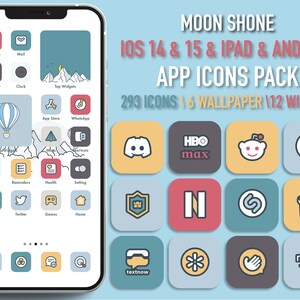 Fits iOS 18 - 293 Cottagecore Icons For IOS And Android, Aesthetic App Icons, Moon Icon, iOS Icons, iPhone Icons, App Icon Bundle, Icon Pack