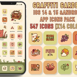 Fits iOS 18 - 547 Hand Drawn Icons For IOS And Android, Cottage-core Aesthetic App Icons, iOS Icons, iPhone Icons, Cute Icons