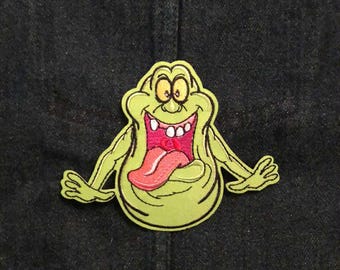 Ghostbusters- Slimer- Embroidered (Iron/Sew on) '80's Retro Cartoon Character Patch