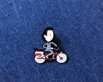 Pee-Wee's Big Adventure- Pee-Wee and his Schwinn Bicycle- 80's Cult Classic Movie Collector Pin