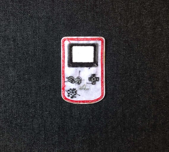 Retro Handheld Gaming Console- Embroidered (Iron/Sew On) Battle Vest/Jacket Patch View 2