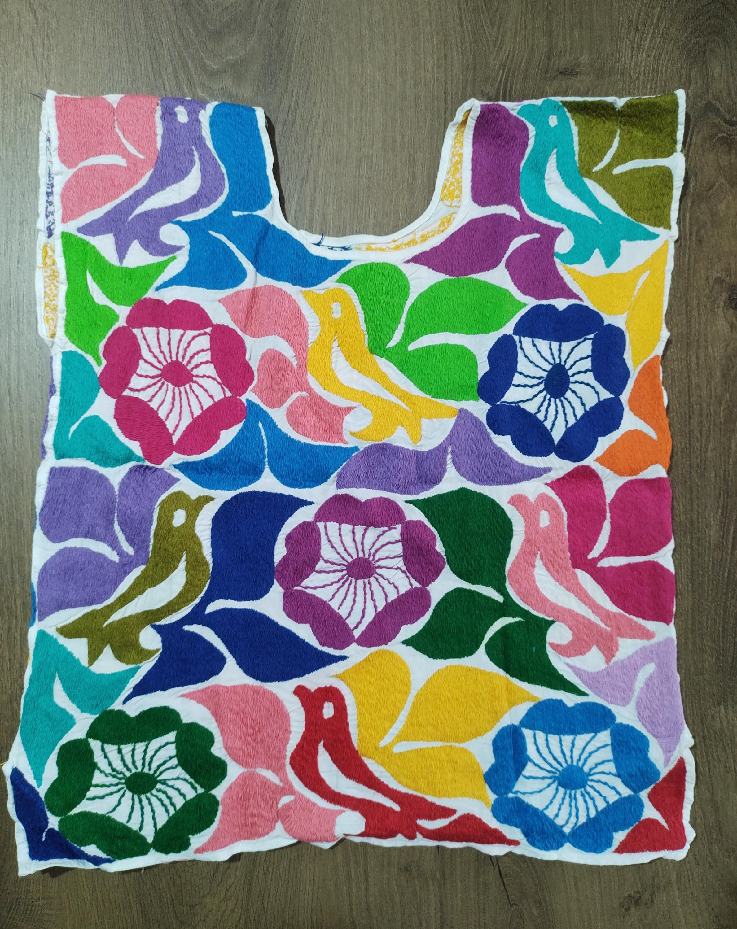 Blouse Hand Embroidery Both Sides, Blusa Bordada a Mano En Ambos