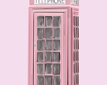 ピンクの電話ボックス - デジタルダウンロード - Etsy 日本