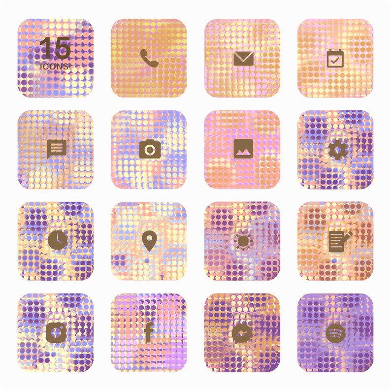 15 Ios Icons for Ios Layout, Fall Aesthetic Bubbly Blurred Colors - Etsy