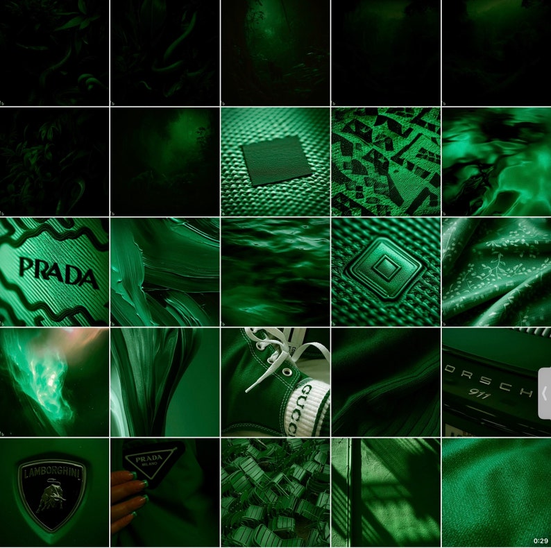 74 Pcs Green and Emerald Accent Wall Poster Kit Greenery Pack Etsy