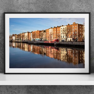 Printable Dublin Ireland Photography Poster - Bachelor's Walk Reflection - Digital Download Wall Art