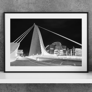 Printable Dublin Ireland Photography Poster - Conference Centre Black and White - Digital Download Wall Art