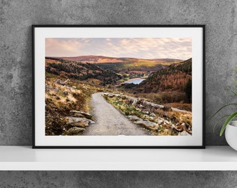 Printable Glendalough Wicklow Photography Poster - Spinc Pathway - Digital Download Wall Art