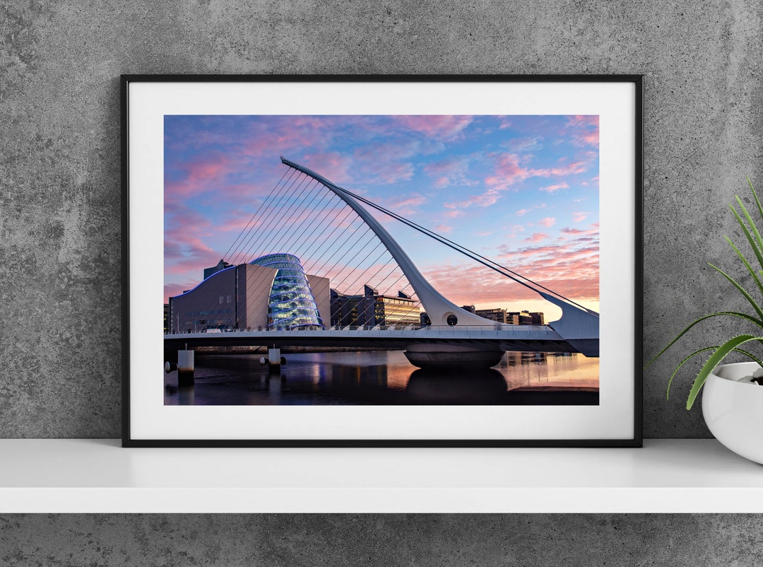Printable Dublin Ireland Photography Poster - Samuel Beckett Bridge at ...