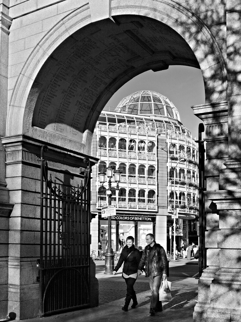 Printable Dublin Ireland Photography Poster Fusiliers Arch Stephens