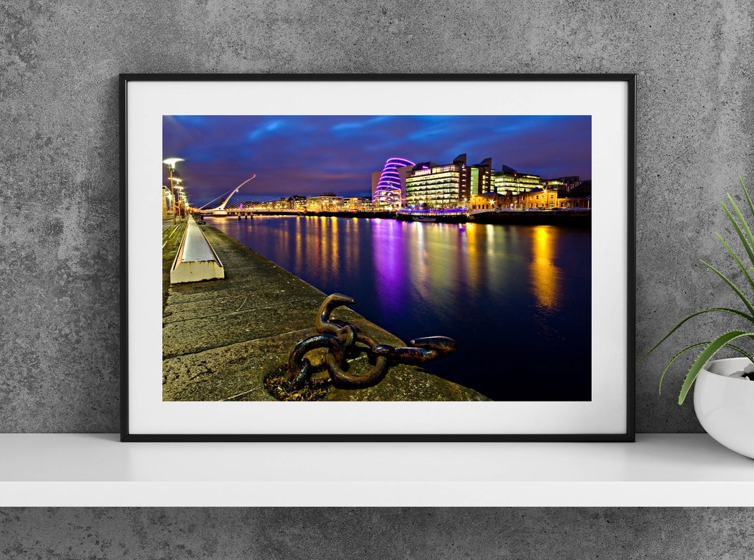 Printable Dublin Ireland Photography Poster Docklands at Night Digital ...