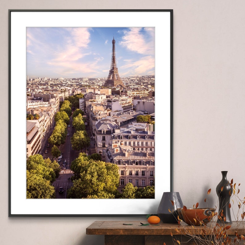 Printable Paris France Photography Poster - Eiffel Tower and Paris ...