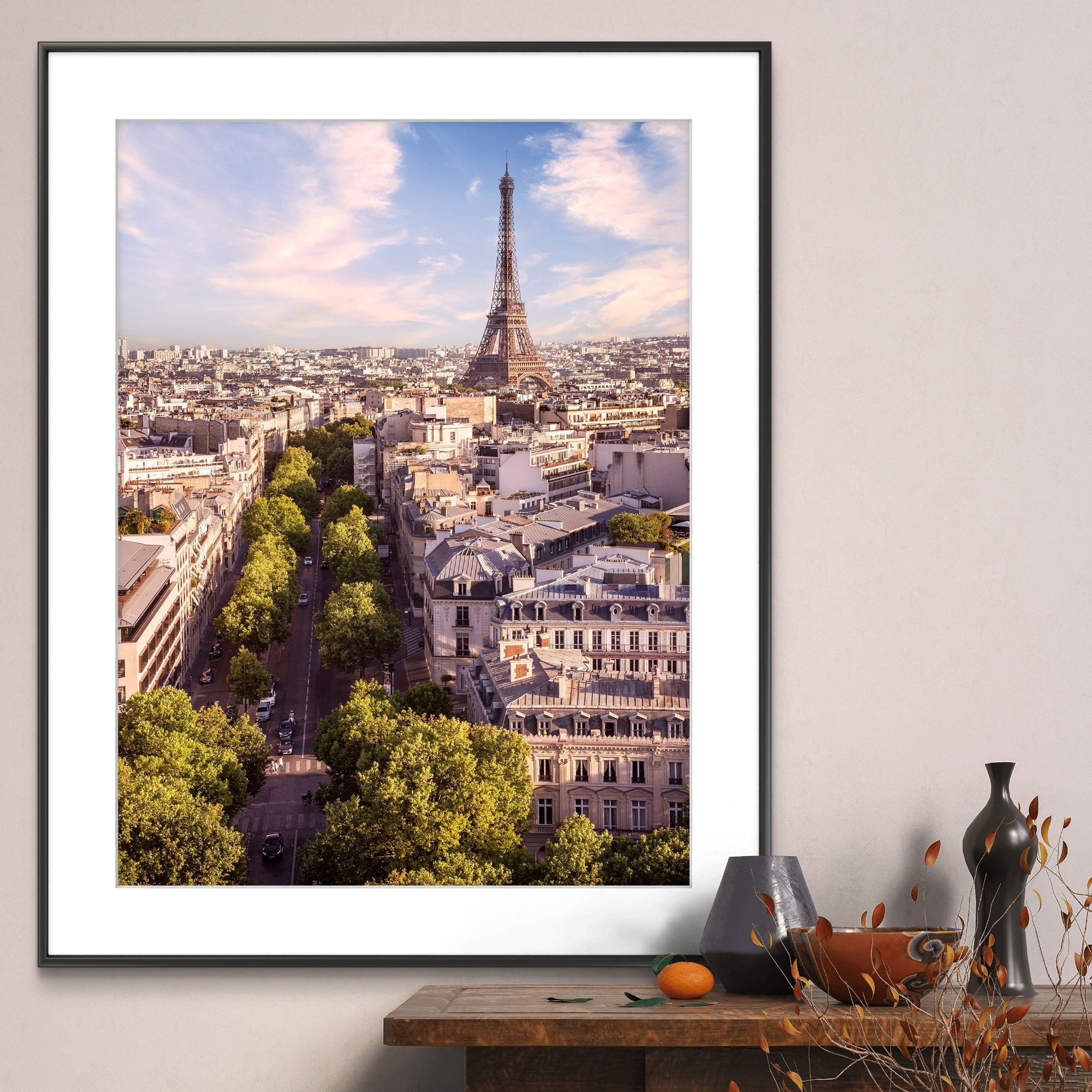 Printable Paris France Photography Poster - Eiffel Tower and Paris ...