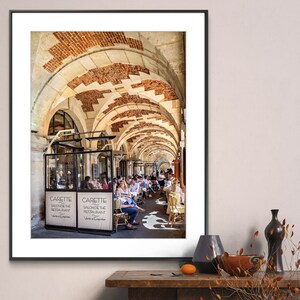 Printable Paris France Photography Poster - Place des Vosges Arcades - Digital Download Wall Art