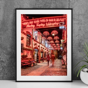 Printable Belfast Ireland Photography Poster - Duke of York Pub Cathedral Quarter - Digital Download Wall Art