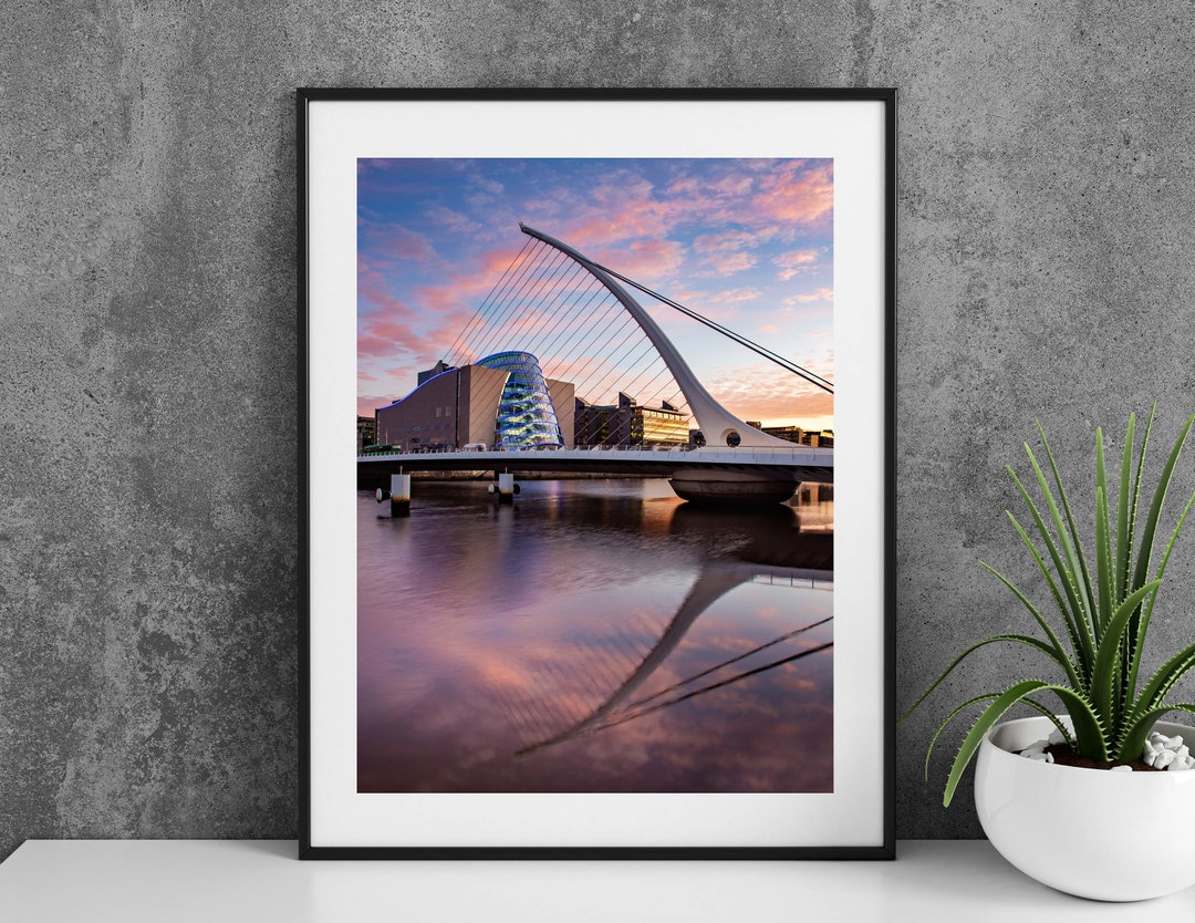 Printable Dublin Ireland Photography Poster - Samuel Beckett Bridge ...
