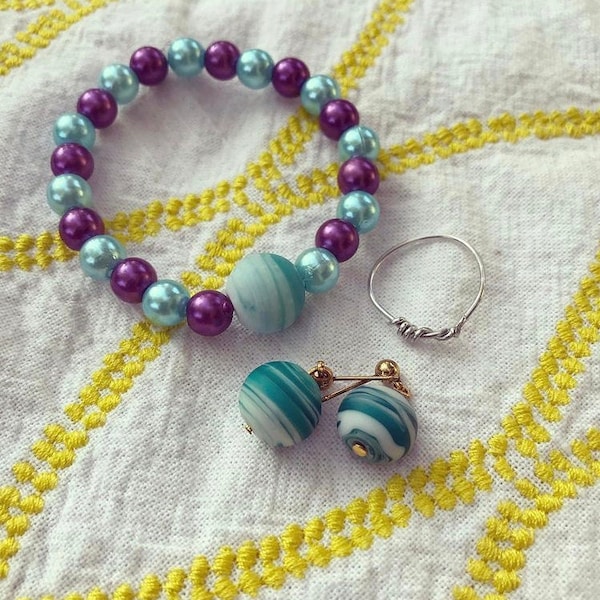 ocean mermaid princess Jewelry Set