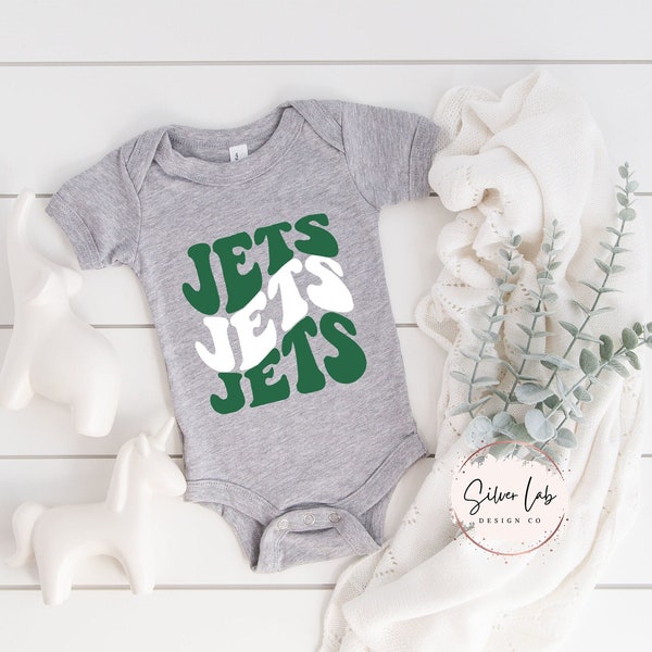 Groovy Jets Baby Onesie | Jets Baby Onesie | Jets team mascot Onesie | Jets Onesie | Jets Baby bodysuit | newborn onesie | Jets Baby outfit