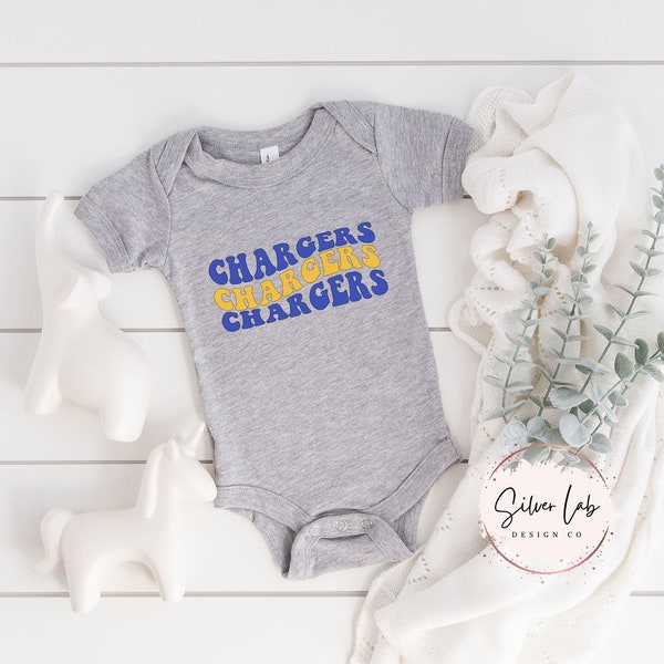 Groovy Chargers Baby Onesie | Chargers Baby Onesie | Chargers Baby Onesie | newborn outfit | chargers newborn outfit | baby shower gift