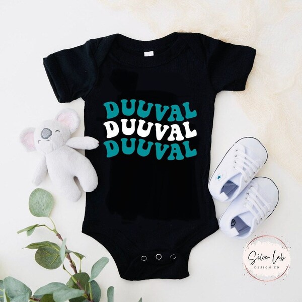 Groovy Duuval Baby Onesie | DUUVAL Baby Onesie | | Football Baby Onesie | Duuval newborn | duuval toddler | duuval kids outfit