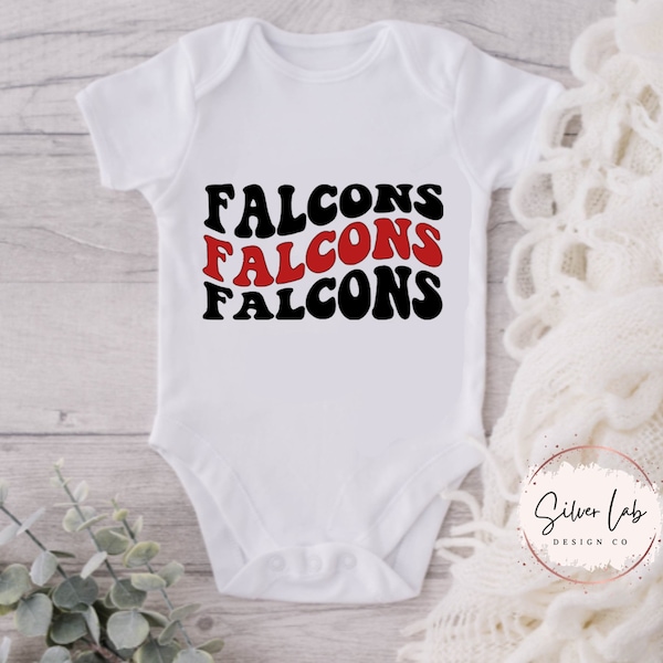 Retro Falcons Baby Onesie | Baby Onesie | Falcons Baby Onesie | Falcons newborn outfit | Baby shower Gift | falcons baby gift