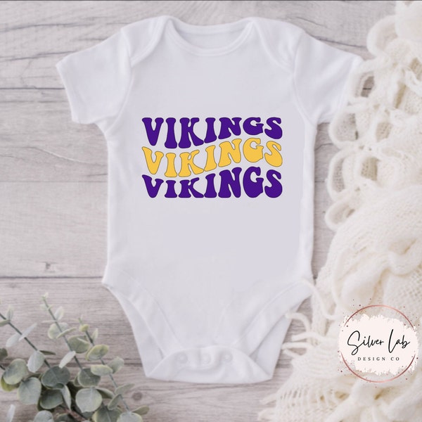 Groovy Vikings Baby Onesie | Vikings Baby Onesie | Vikings Baby Onesie | Vikings newborn outfit | Baby Gift onesie