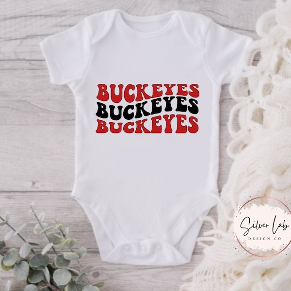 Retro Buckeyes Baby Onesie |newborn Baby Onesie | Buckeyes Baby shower outfit gift baby Onesie | Baby Gift | Buckeyes Baby gift | toddler