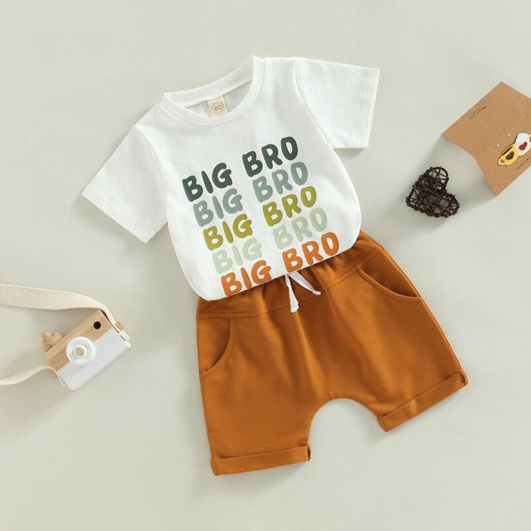 Toddler BIG BRO Summer Outfit Set Baby Boys T-shirt and - Etsy