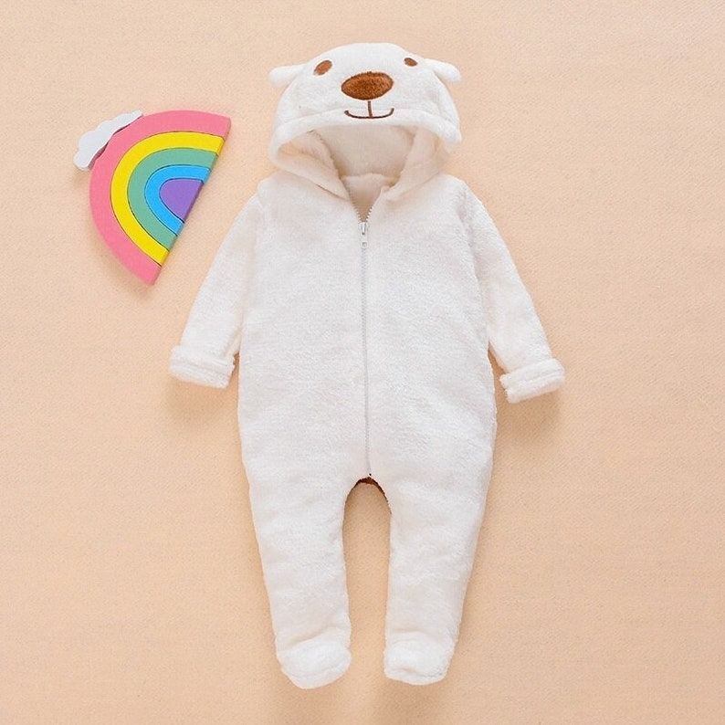 Newborn Baby Cute Teddy Bear Clothes Zipper Baby Clothes - Etsy
